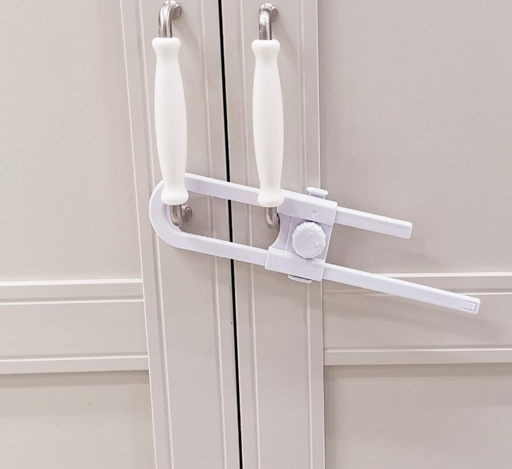 Barnlås dubbeldörr 4-pack